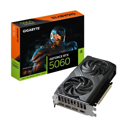 Gigabyte GeForce RTX 5060 8GB GDDR7 Windforce Max OC Κάρτα Γραφικών GV-N5060WF2MAX OC-8GD