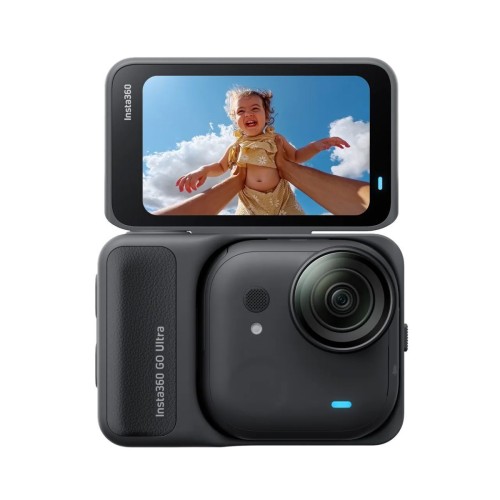 Insta360 GO Ultra Action Camera 4K Ultra HD Υποβρύχια Creator Bundle με Οθόνη Αφής 2.5" και Wi-Fi Midnight Black