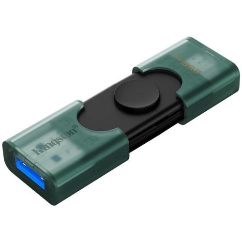 Kingston Datatraveler 256GB USB 3.2 Stick με σύνδεση USB-A & USB-C Πράσινο