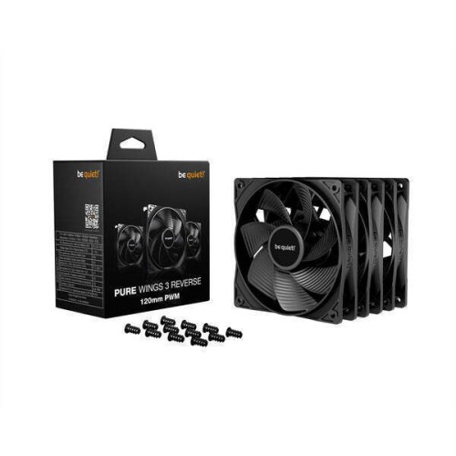 Be Quiet Pure Wings 3 Reverse Blade Case Fan 120mm (1500rpm / 47.1cfm) Χωρίς Led Φωτισμό 3τμχ