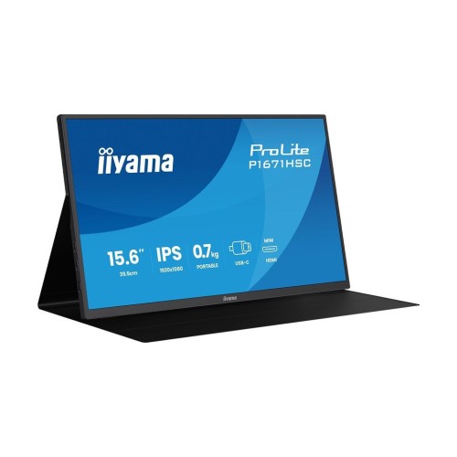 Iiyama ProLite IPS Φορητό Monitor 15.6" FHD 1920x1080 με Χρόνο Απόκρισης 3ms GTG Γκρι