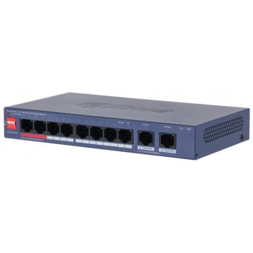 Dahua CS4010-8ET2GT-110 Managed L2 PoE Switch με 10 Θύρες Gigabit (1Gbps) Ethernet