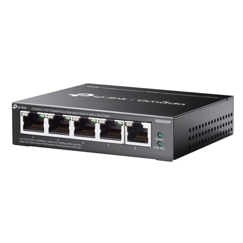 TP-LINK ES205GP v1 Managed L2 PoE Switch με 5 Θύρες Gigabit (1Gbps) Ethernet και 5 SFP Θύρες