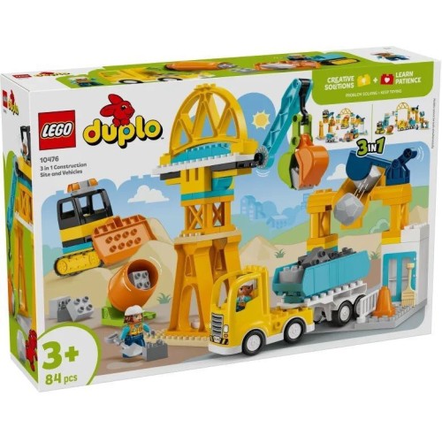 LEGO Duplo 3 in 1 Construction Site and Vehicles για 3+ Ετών 84τμχ 10476