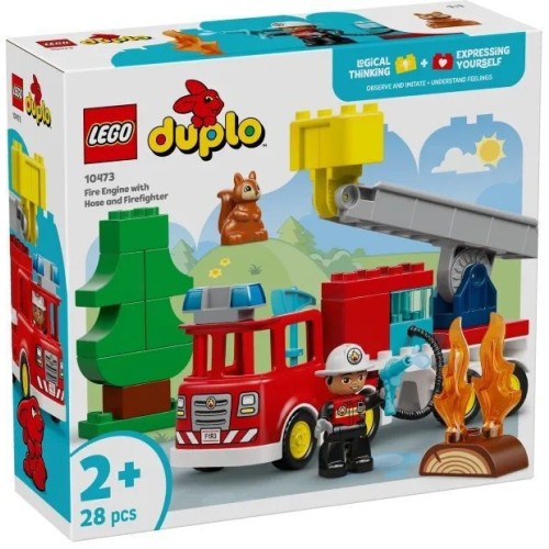 LEGO Duplo Fire Truck with Hose and Firefighter για 2+ Ετών 28τμχ 10473