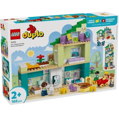 LEGO Duplo 3 in 1 Modern Family House with Figures για 2+ Ετών 166τμχ 10470
