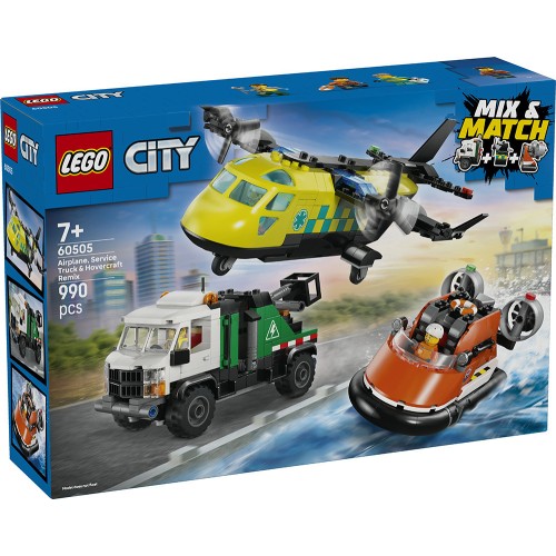 LEGO City Airplane, Service Truck & Hovercraft Remix για 7+ Ετών 990τμχ 60505