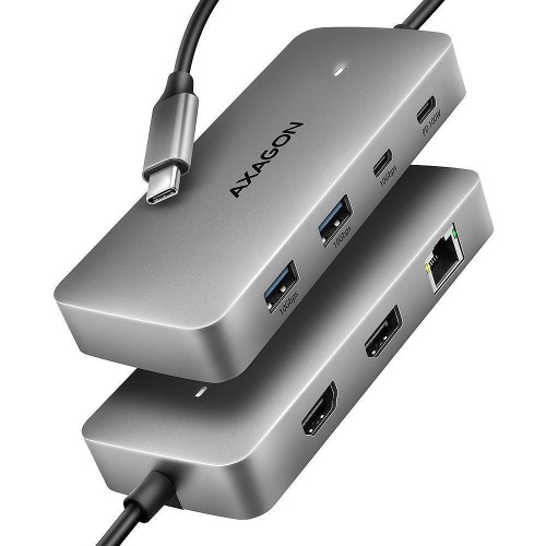 Axagon USB-C Docking Station με HDMI 4K PD Ethernet Γκρι (HMC-CUB83X2)