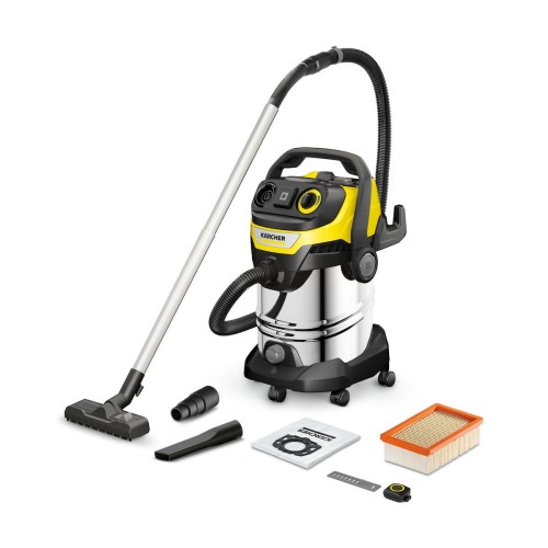 Karcher WD 7 Σκούπα Υγρών / Στερεών 1400W με Ανοξείδωτο Κάδο 30lt