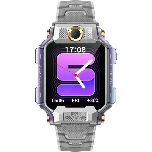 imoo X10 43mm Smartwatch με SIM και Παλμογράφο (Ασημί)