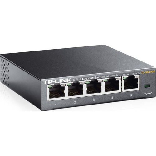 TP-LINK TL-SG105E v5 Unmanaged L2 Switch με 5 Θύρες Gigabit (1Gbps) Ethernet