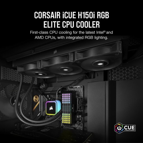 Corsair iCUE H150i RGB Elite Υδρόψυξη Επεξεργαστή Τριπλού Ανεμιστήρα 120mm για Socket AM4/AM5/1700/1200/115x