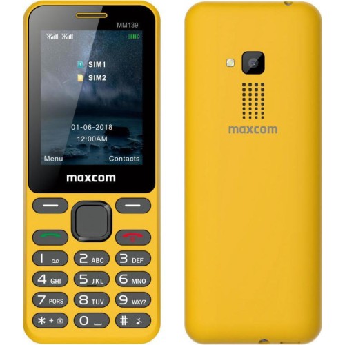 SUNSHINE SS-057A HQ HYDROGEL Τζαμάκι Προστασίας για MaxCom MM139 Dual SIM Κινητό με Κουμπιά Κίτρινο