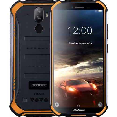 SUNSHINE SS-057 TPU hydrogel Τζαμάκι Προστασίας για Doogee S40 Pro Dual SIM (4GB/64GB) Ανθεκτικό Smartphone Fire Orange