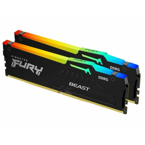 Kingston Fury Beast RGB 32GB DDR5 RAM με 2 Modules (2x16GB) και Ταχύτητα 5200 για Desktop