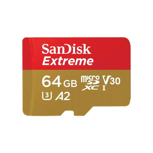 Sandisk Extreme microSDXC 64GB Class 10 U3 V30 A2 UHS-I με αντάπτορα SDSQXAH-064G-GN6MA