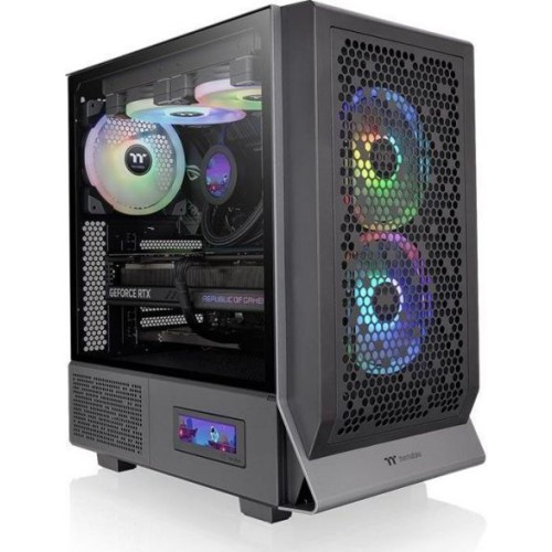 Thermaltake Ceres 300 TG Gaming Midi Tower Κουτί Υπολογιστή με Πλαϊνό Παράθυρο και RGB Φωτισμό Μαύρο