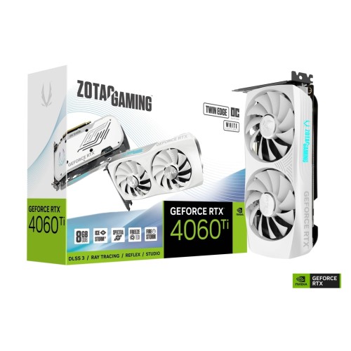 Zotac GeForce RTX 4060 Ti 8GB GDDR6 Twin Edge OC White Edition Κάρτα Γραφικών