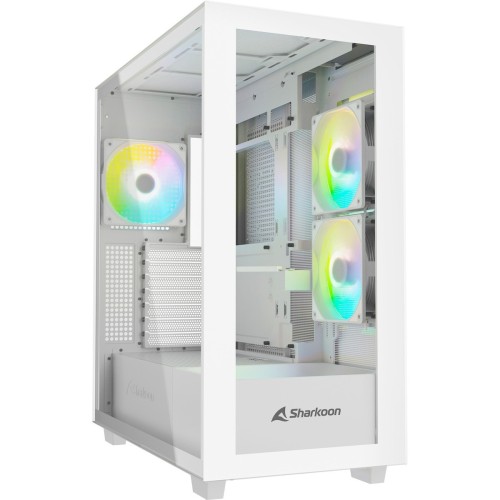 Sharkoon Rebel C60 RGB Gaming Midi Tower Κουτί Υπολογιστή με Πλαϊνό Παράθυρο Λευκό
