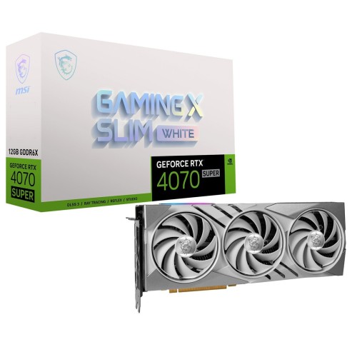 MSI GeForce RTX 4070 Super 12GB GDDR6X Gaming X Slim White Κάρτα Γραφικών