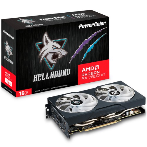PowerColor Radeon RX 7600 XT 16GB GDDR6 Hellhound OC Κάρτα Γραφικών