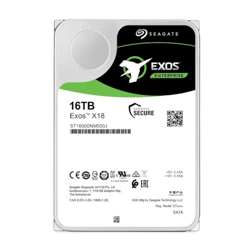 Seagate Exos X18 16TB HDD Σκληρός Δίσκος 3.5" SATA III 7200rpm για NAS / Server