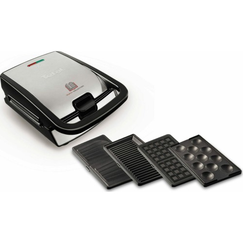 Tefal Snack Collection Τοστιέρα με Αποσπώμενες Πλάκες για 2 Τοστ 700W Inox
