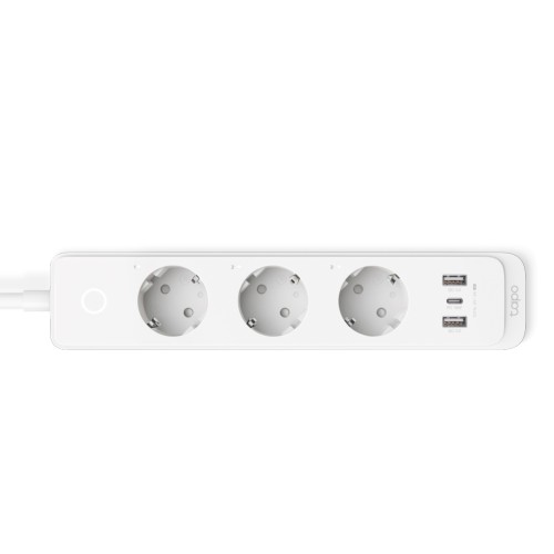 TP-LINK Tapo P300 Smart Πολύπριζο 3 Θέσεων με 2 USB-A, 1 USB-C, Διακόπτη και Καλώδιο 1.5m TAPO P300