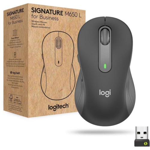 Logitech Signature M650 L for Business Ασύρματο Bluetooth Ποντίκι Graphite