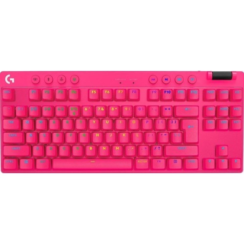 Logitech Pro X TKL Ασύρματο Gaming Μηχανικό Πληκτρολόγιο Tenkeyless με RGB φωτισμό (Αγγλικό US) Ροζ