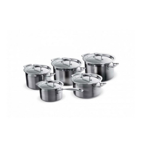 Le Creuset 3-ply 3ply Five-piece Fivepiece Saucepan Set Stainless Steel 96209400001000