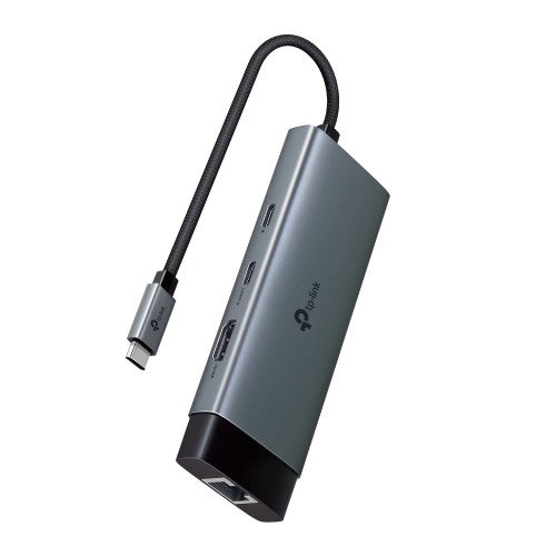 TP-LINK USB-C Docking Station με HDMI 4K PD Ethernet Γκρι (UH6120C)