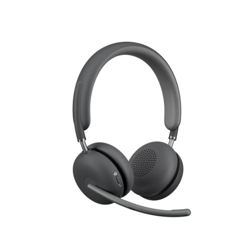 Logitech Zone Wireless 2 Teams Version With Receiver On Ear Multimedia Ακουστικά με μικρόφωνο και σύνδεση Bluetooth / USB-A σε Γκρι χρώμα