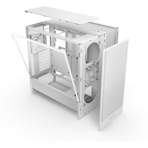NZXT H5 Flow Gaming Midi Tower Κουτί Υπολογιστή με Πλαϊνό Παράθυρο Λευκό