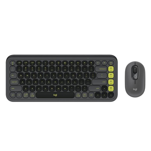 Logitech Pop Icon Combo Ασύρματο Bluetooth Πληκτρολόγιο Αγγλικό US Γραφίτης/Πράσινο