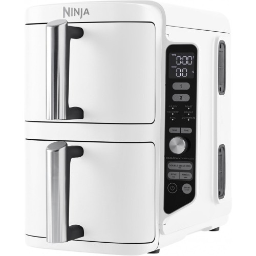 Ninja Double Stack XL Air Fryer με Διπλό Αποσπώμενο Κάδο 9.5lt Λευκό