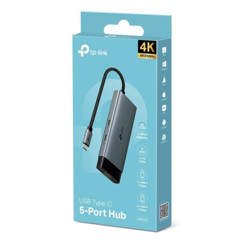 TP-LINK UH5020C USB-C Docking Station με HDMI 4K PD Γκρι