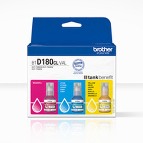 Brother BTD180CL Γνήσιο Πακέτο 3 Μελανιών Εκτυπωτή InkJet Κίτρινο / Κυανό / Ματζέντα