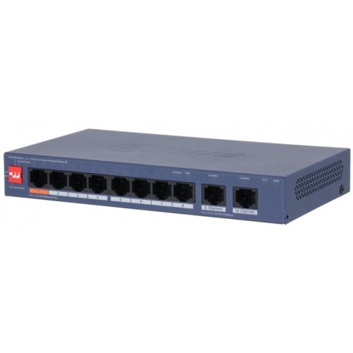 Dahua CS4010-8ET2GT-60 Managed L2 PoE Switch με 10 Θύρες Gigabit (1Gbps) Ethernet