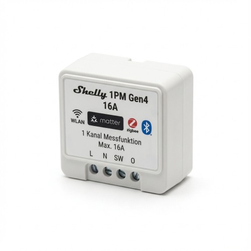 Shelly Ενδιάμεσος Διακόπτης Wi-Fi, Bluetooth & ZigBee 16A (με Ουδέτερο) 2τμχ 1PMGen42Pack