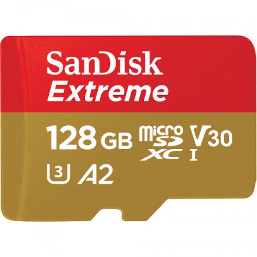 Sandisk Extreme microSDXC 128GB Class 10 U3 V30 A2 UHS-I με αντάπτορα SDSQXAA-128G-GN6AA